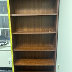 Brown Wooden Office Shelf