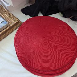 6 Red Placemats 