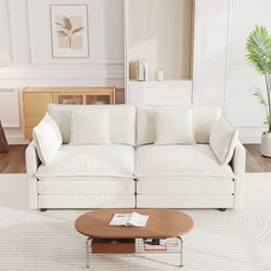 Brand New Sealed Modern Fabric Loveseat Sofa Couch for Living Room