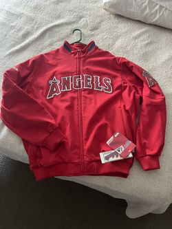 Brand New Authentic Majestic Angels Baseball Jacket 2XL