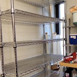 Uline Heavy Duty 6-Tier Shelf Rack Wire Shelving Unit Storage Height Adjustable Metal Shel