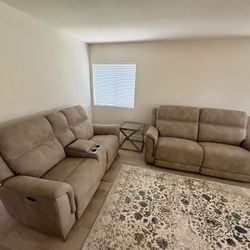 Reclining Sofa and Loveseat - Next-Gen Durapella (faux leather)