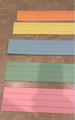 Sentence strips-NEW-pastel-lined, presentation, Classroom, office, meeting, writing, math