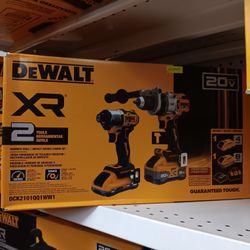 Dewalt New Kit Hammer Drill And Impact , Batteries And Charger Kit NEW GENERATION 