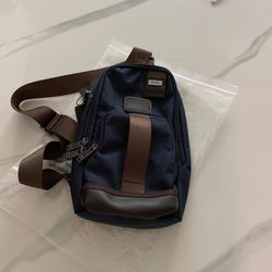 TUMl Blue Nylon Crossbody Sling Bag 