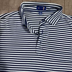 Stitch Brand Men's medium lt blue/navy blue Polo Shirt