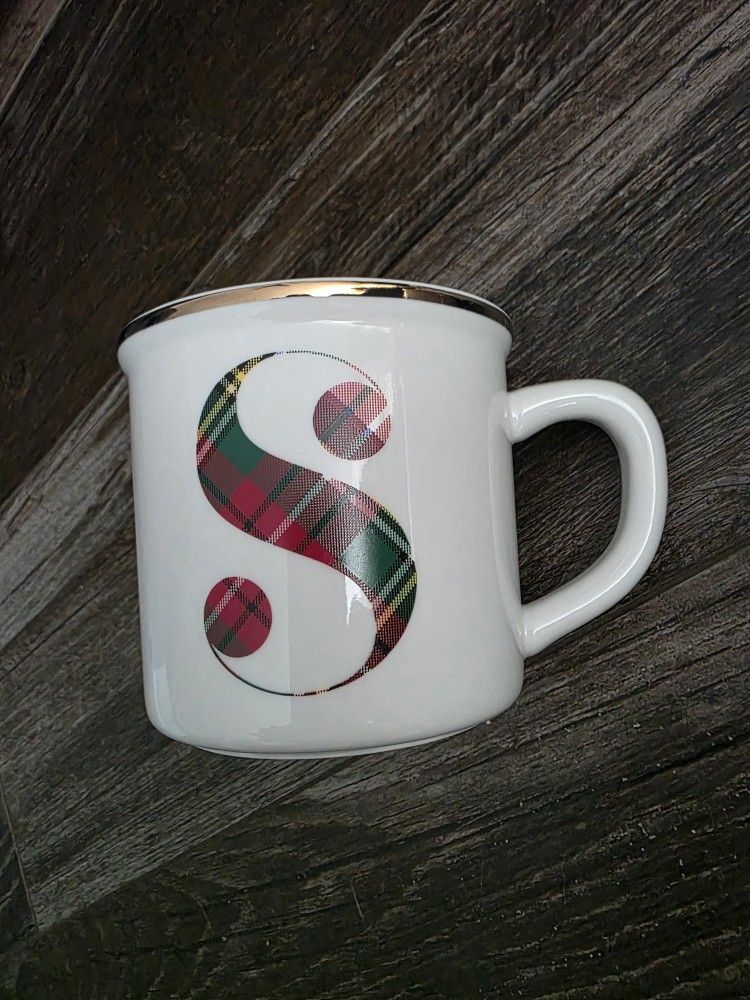 Pottery Barn Alphabet Stoneware Mug