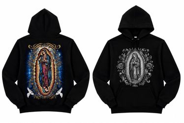 Virgin Mary Black Hoodie