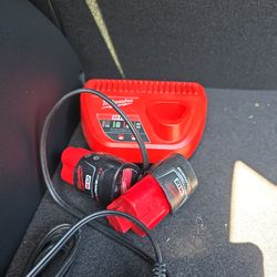 Milwaukee M12 charger and batteries