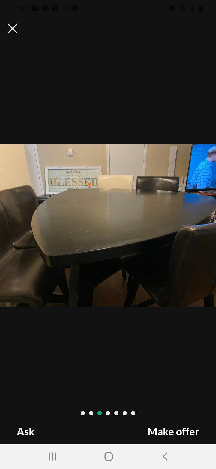 Contemporary Dining Table With Chairs And Bench