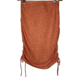 RESA Christi Leopard Print Ruched Mini Skirt size XS