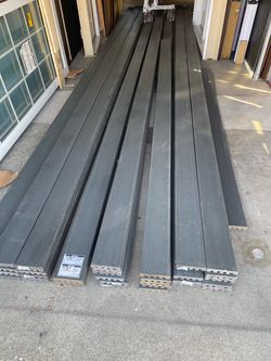New deck boards size  30 pices 20 ft 8 pices 16 ft. Gray color $1100 for all stuff