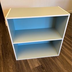 2-Tier Stackable Bookcase (Light Blue) - Assembled