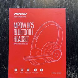 Brand New Mpow HC5 Bluetooth 5.0 Office Headset