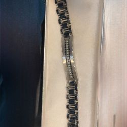 Men’s Diamond 1/5 Carat Bracelet Stainless Steel 