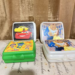 Tupperware Disney Sandwich box case container 4 pieces