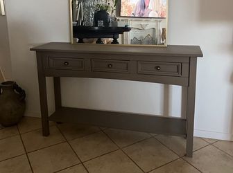 Solid Wood Console Table 3 Drawers (4ft L x 1ft 1/2” D x 29” H)