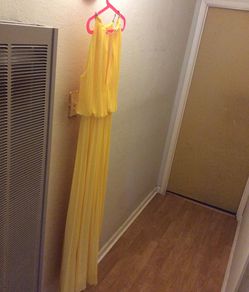 Yellow long dress for woman