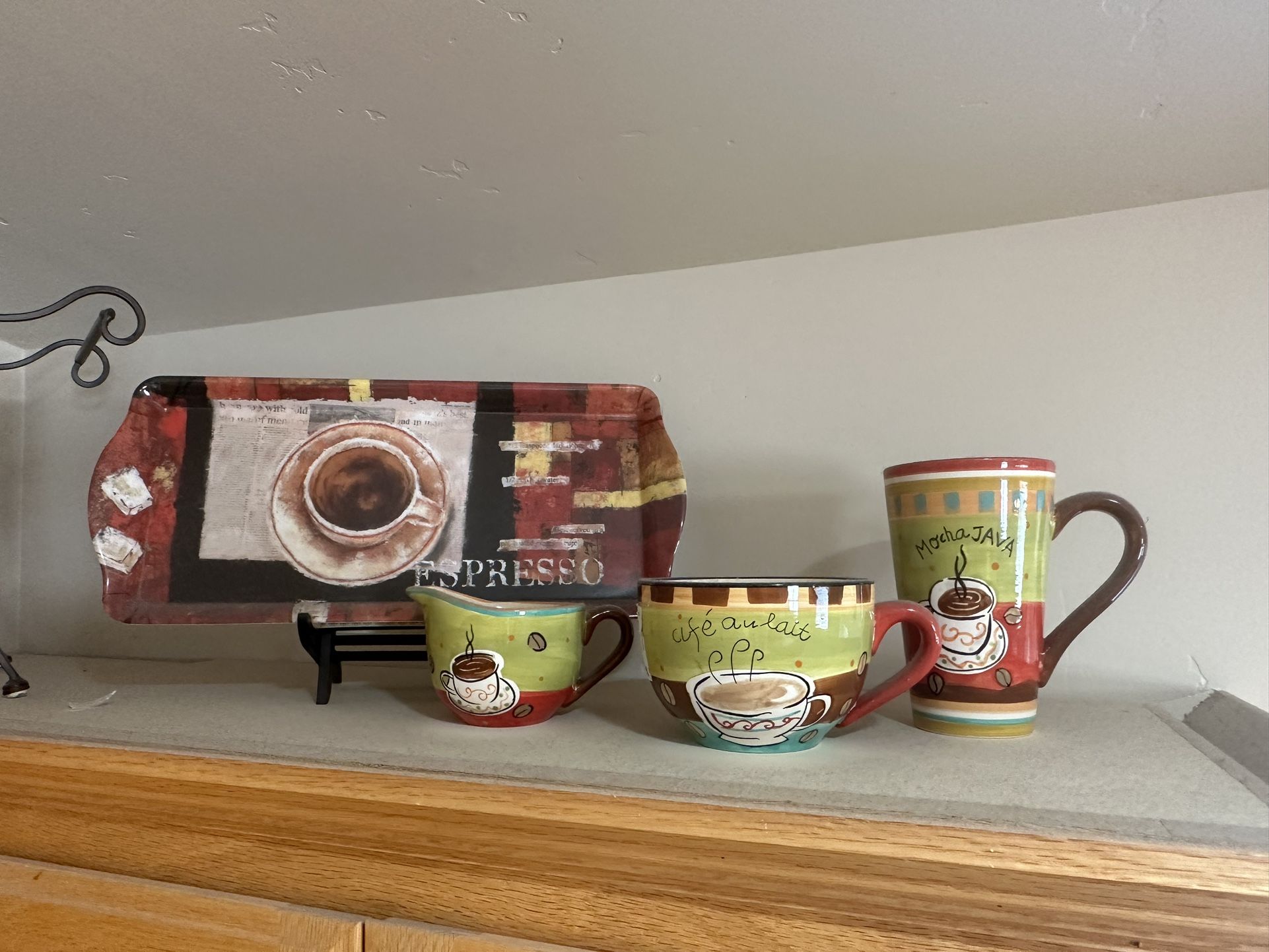 4 Piece Kitchen Coffee Theme Decor