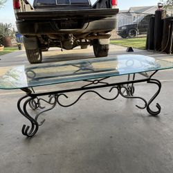 Glass Coffee Table with small Side Table 