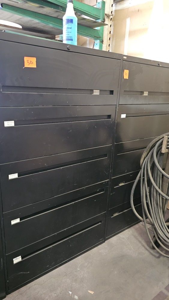 Large File Cabinets And Two Small Ones