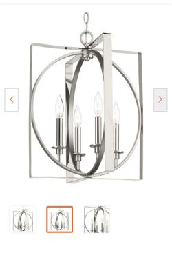 Inman Collection 4-Light Polished Nickel Pendant with Satin Nickel Accents by Progress Lighting