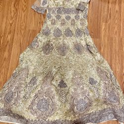 Designer indian Pakistani maxi gown dress bridal wedding back front embroidered