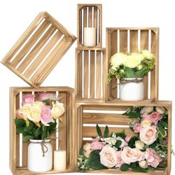 Decorative Wooden Display Boxes, Rustic Decor Boxes 