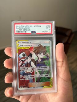 PSA 9 Red & Blue Full Art Pokémon Card Japanese