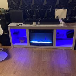 70’ Fire Place Tv Stand 