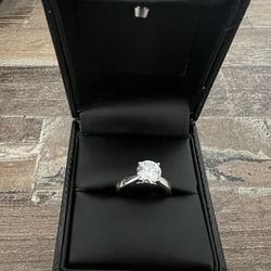 14KT white Gold Solitaire Engagement Rin