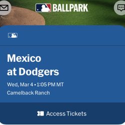 Dodger Spring Training Tickets 