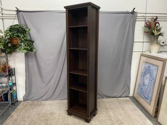 Classic Dark 5-Tier Tall Bookshelf