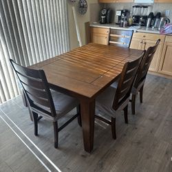 Ashley Real Wood Dining Table Chairs Bench