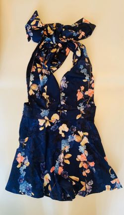 Floral Halter Top Romper