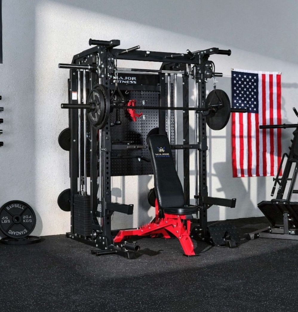 BRAND NEW SQUAT RACK WITH WEIGHTS MULTI TRAINER HOME GYM - FREE DELIVERY 