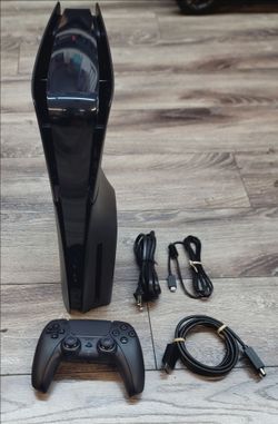 Sony PlayStation 5 Slim Disc Edition W/1 Controller & Power Cables (Black)'