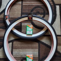 NEW Bicycle Bmx Cruiser Tires 26" White Wall
