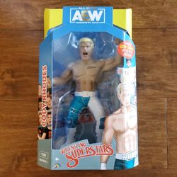 Cody Rhodes AEW Wrestling Superstars Series 1 Cody Rhodes Action Figure (LJN Style) -RARE w/ Free Poster!