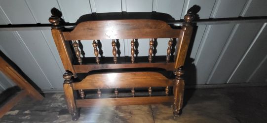 ETHAN ALLEN ANTIQUED PINE TWIN BED HEAD and FOOTBOARD