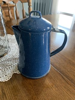 Vintage Enamelware Teapot 