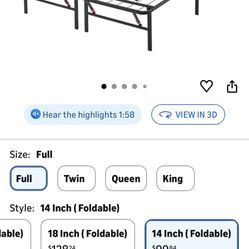 Full Bed Frame Metal 