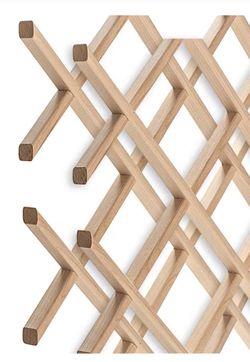 American Pro Decor 14-Bottle Trimmable Wine Rack Lattice Panel Inserts in Unfinished Solid North American Alder