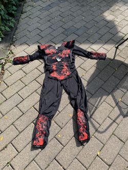 Red Ninja Costume size boys 7-8