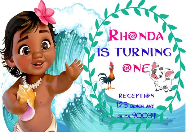 Moana Invitations For Sale In Los Angeles Ca Offerup