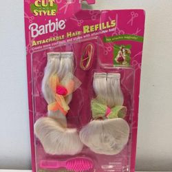 Vintage 1994 Barbie Cut and Style Attachable Hair Refills - In Package - Pickup in 91706