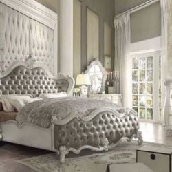 ~Beautiful Vintage Grey & Bone White Bedroom Set By The Piece~