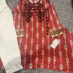 New 3 Piece Laxauary Lawn Salwarkameez 7 Years Girl