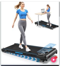Walking Pad, FOUSAE 6.2MPH Under Desk Walking Pad with 10% Incline, Treadmills for Home with Double Frame, 2.75HP Brushless Drive Treadmill, 12 HIIT P