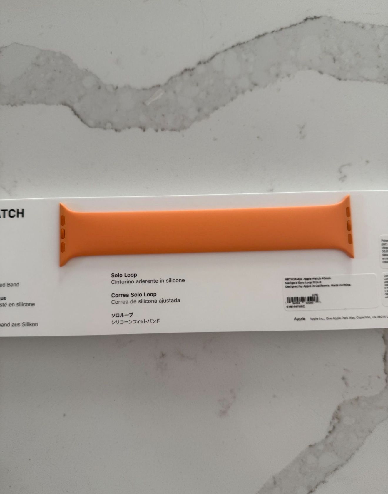 New Apple Watch Silicone Fitted Band 45mm Size 8